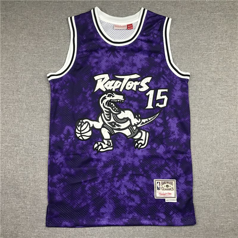 Men Toronto Raptors #15 Carter Purple constellation version Throwback NBA Jersey